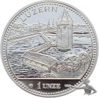 1994 Luzern Kapellbr&uuml;cke ----- 1 Unze Feinsilber 999