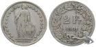 2 Franken 1901 B Seltener Jahrgang Silber