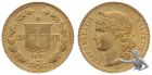 20 Franken 1892 B - Gold Vreneli Goldvreneli Helvetia