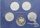 Deutschland 2 x 10 Euro-Silber-Gedenkm&uuml;nzenset, 2012 + 2014, je 5 M&uuml;nzen = 10 M&uuml;nzen