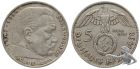 5 Mark 1938 A Silber - Historisches Objekt mit Hakenkreuz