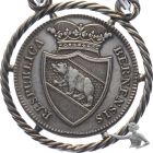 Bern 1/2 Taler 1796, Krieger, Silber, Historisches Schmuckst&uuml;ck an Silberkette
