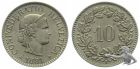 10 Rappen 1881 B Prachtst&uuml;ck, fast stempelglanz