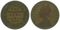 1887 Britisch India Quarter Anna Viktoria mit Krone