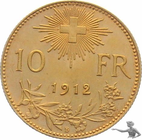 10 Franken 1912 B Gold Vreneli Goldvreneli