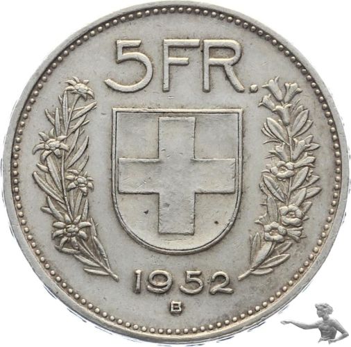 5 Franken 1952 B | Silber 15 Gramm