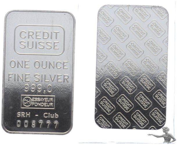 1 Unze Feinsilber 999 Credit Suisse