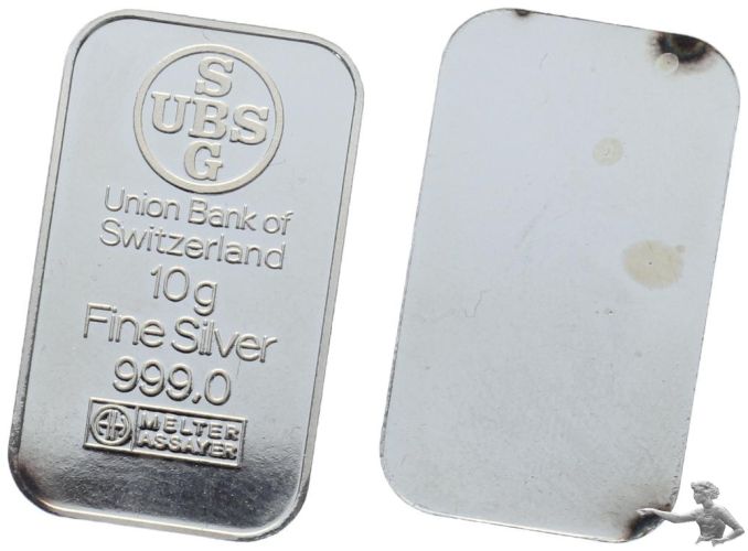 Silberbarren 10 Gramm - UBS