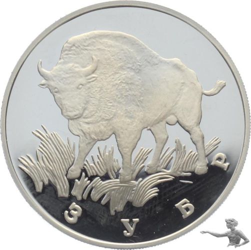 Russland 1 Rubel 1997 Buffalo, 1/2 Unze Feinsilber