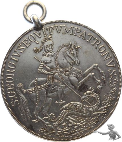 St.Georgstaler o.J. (17. Jh.; Stempel von Christian Herman Roth)