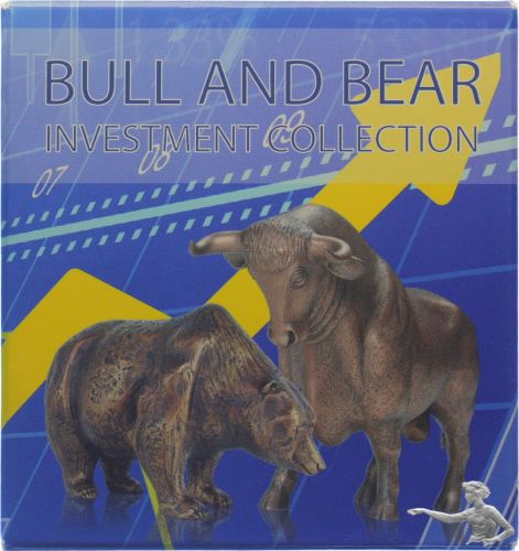 China Panda "Bull & Bear" Investment Collection im Etui | Teilvergoldet & Coloriert 2011