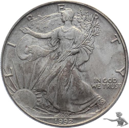 USA Silvereagle 1992 - 1 Unze Feinsilber 999