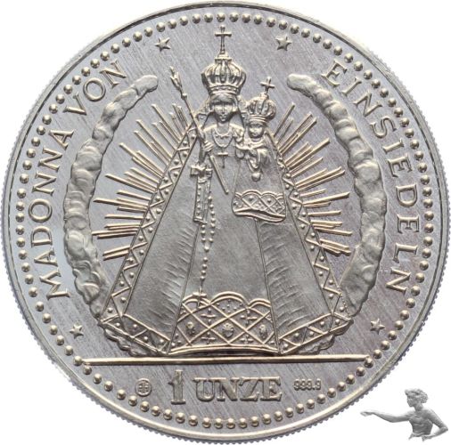 1993 Madonna von Einsiedeln - 1 Unze Feinsilber 999