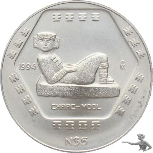 Mexiko N$5 1994 - 1 Unze Feinsilber 999