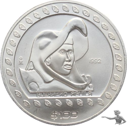 Mexiko 100 $ 1992 - 1 Unze Feinsilber 999