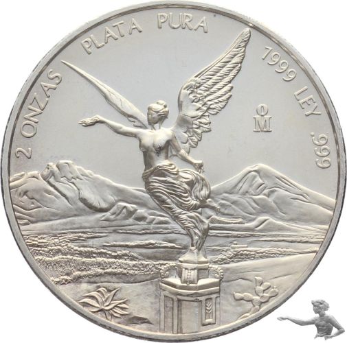 Mexiko Libertad 1999 - 2 Unzen Feinsilber 999