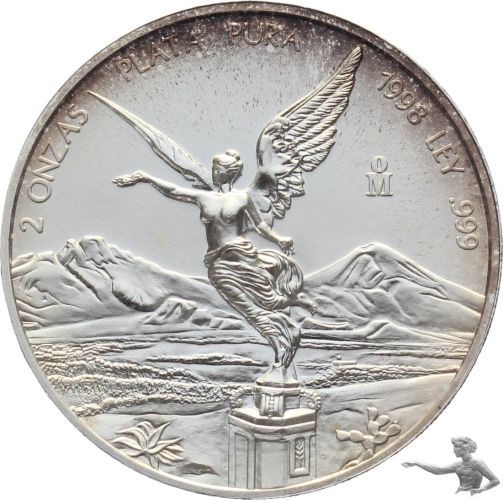 Mexiko Libertad 1998 - 2 Unzen Feinsilber 999