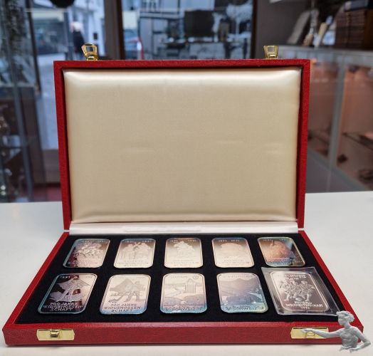 10 x 1 Unze Feinsilber 999 im Etui