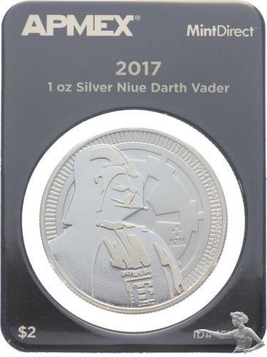 Niue 2 Dollar 2017 - Darth Vader - 1 Unze Feinsilber im Originalblister von Ampex
