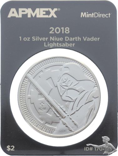 Niue 2 Dollar 2018 - Darth Vader - 1 Unze Feinsilber im Originalblister von Ampex