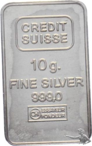 Silberbarren 10 Gramm 999 - Credit Suisse