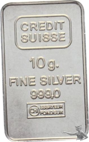 Silberbarren 10 Gramm 999 - Credit Suisse