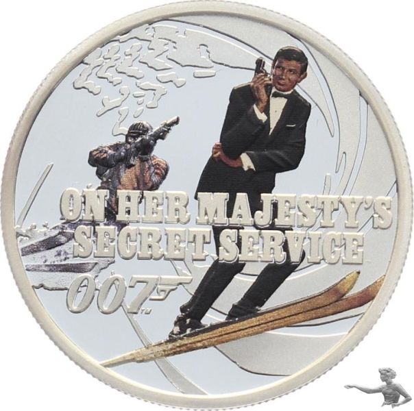 1/2 Unze 2021 James Bond 007, Secret Service - 1/2 Unze Feinsilber 9999